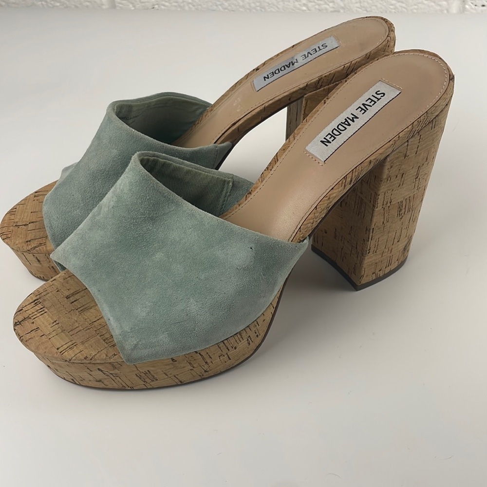 Steve Madden | Gemella 5’ heel Platform Block Heel Open Toe Heel Size 10